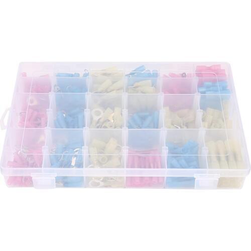 Assorted Insulated Electrical Wire Crimp Terminals Butt Ring Fork Connector Set 480pcs