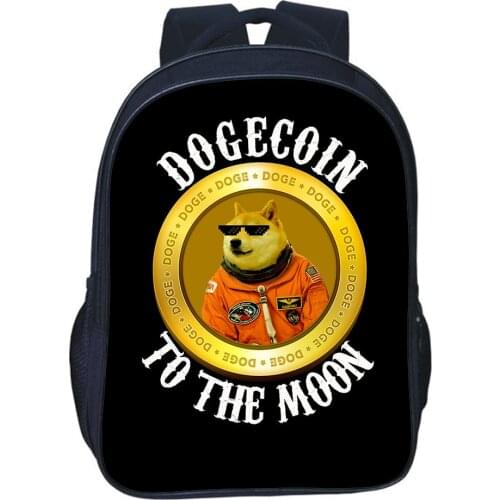 Dogecoin Backpacks Children Bag Cartoon Printed School Bags Boys Girls Primary Schoolbag Students Backpacks Gifts Mochila