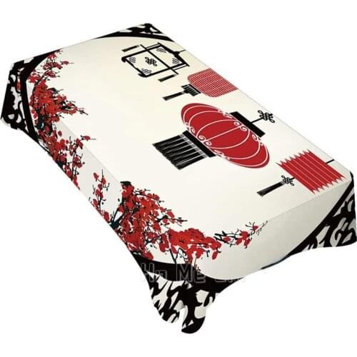 Table Cloths Japanese Sakura Cherry Blossom Trees Table Cover For Dining Bbq Picnic Coffee Table