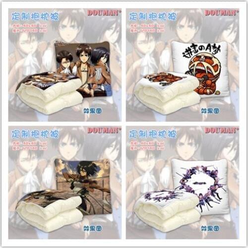Attack on Titan Anime Customized Foldable Quilt Summer Decoration Bed Home Throw Pillow Air Condition Blankets Unisex NEW