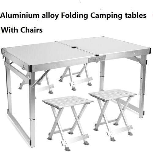 Picnic Tables Superstable outdoor folding table folding stall table aluminum alloy table home outdoor furniture camping dinning