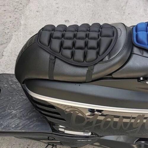 Motorcycle electric car universal seat black seat cover air cushion suitable for Honda Suzuki For Harley Ducati