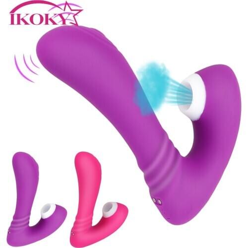 IKOKY Clitoris Stimulator Oral Sex Suction 9 Speeds Vagina Sucking Vibrator Sex Toys for Women G Spot Dildo Vibrator