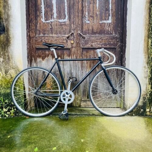ETALY Vintage Single speed fixie Bike 700C track bicycle Frame black 48cm 52cm fixed gear bike include brakes