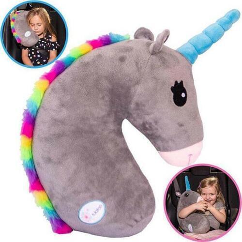 Funny Unicorn Pillow Stuffed Animals Car Seat Belt Cover Plush Toys Kids Pillow Children Waist Cushion Safety Shoulder Pads