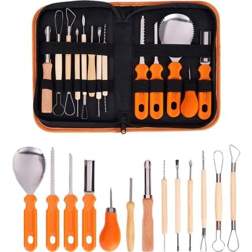 13pcs Fruit Carving Tool Kit Vegetable Food Pumpkin Carving Knife Ceramic Pottery Peeling Clay Sculpting Tools