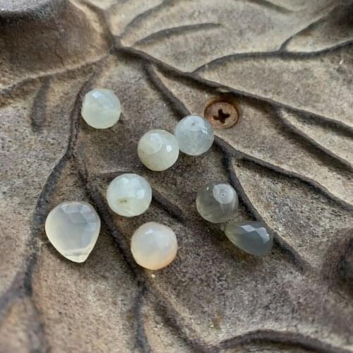 8pcs chalcedony and moonstone tangent plane 9.2mm