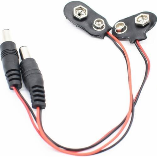9V DC Battery Power Cable Plug Clip Barrel Jack Connector for Arduino DIY I T type