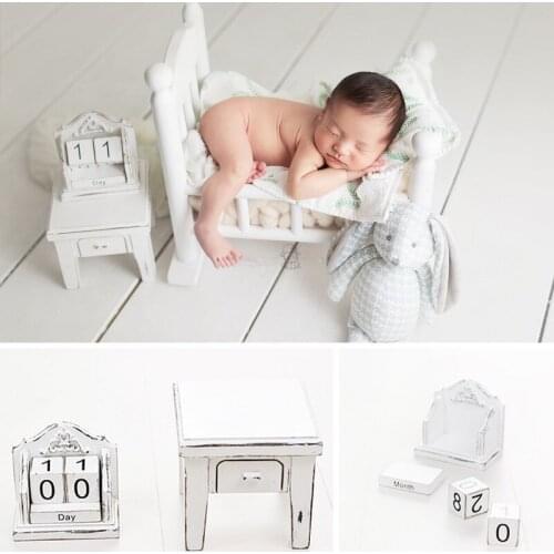 Newborn Photography Accessories Retro European Calendar Card Coffee Table Baby Boy Photo Props Studio Bebe Decoration Girl