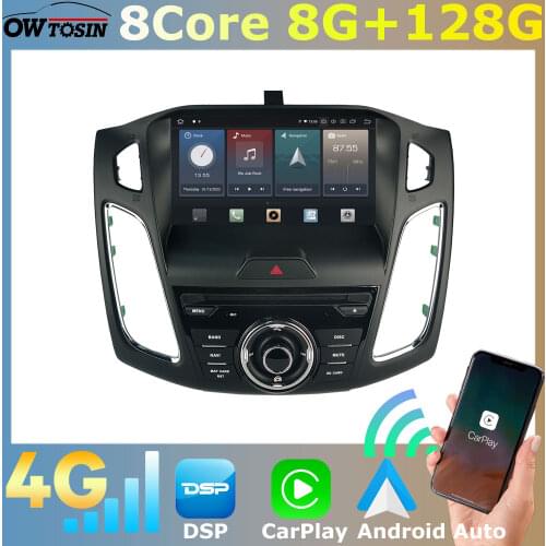 PX6 4G+64G Android 10 Car Multimedia Player For Ford Focus 3 MK3 2015-2018 GPS Radio Auto Carplay DSP TDA7850 Bluetooth 5.0 WiFi