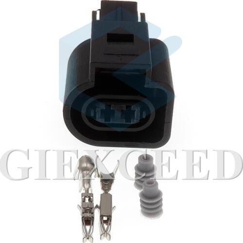 2 Sets 2 Pin 6N0973702 6N0 973 702 Automotive Waterproof Connector ABS Speed Sensor Plug Socket For VW Audi