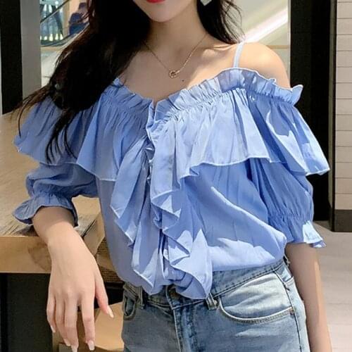Blusas Mujer De Moda 2021 Top Women Short Sleeve Tchiffon Free Shipping Items Clothes for Women Dropshipping Blouses White 0644