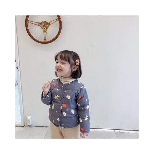 Baby Winter Clothes Girls Down Jackets 2020 New Childrens Down Print Coats Baby Cartoon Childrens Clothing Warm Down Outwear