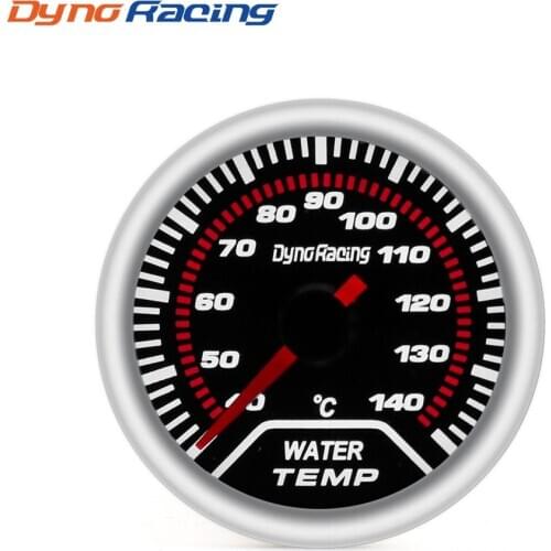 Dynoracing Auto Water Temp Gauge 2" 52mm Smoke Lens 40-140 Celsius Pointer Water Temperature Gauge Car Meter BX101946