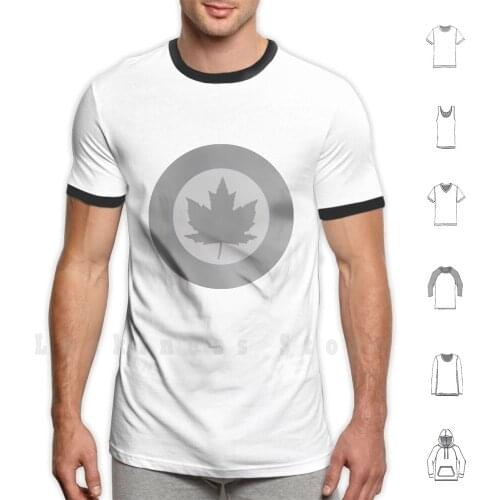 Royal Canadian Air Force-Low Vis T Shirt DIY Cotton Big Size S-6xl Canada Canadian Royal Air Force Fighter Jet Maple Leaf