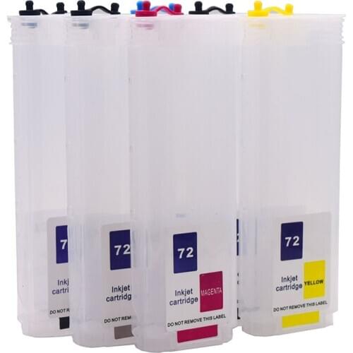 Refillable Ink Cartridge HP72 for HP Designjet T610 T620 T770 T790 T1100 T1120 T1200 T1300 T2300 Printer With ARC Chip