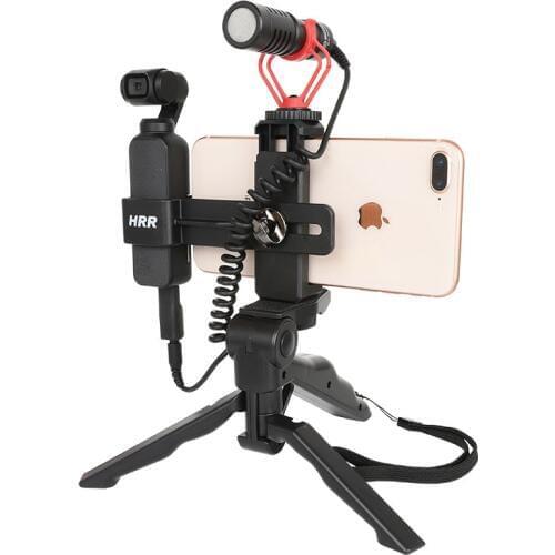 Vlog Mount for DJI Osmo Pocket 2 Smartphone Grip Handle Clip Cell Phone Tripod Microphone Adapter,Standard Cold Shoe Accessories