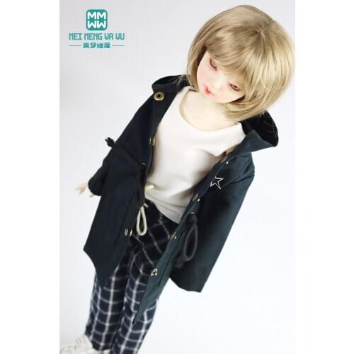 BJD clothes 43--45CM 1/4 MSD toys Ball Jointed Doll Fashion Hooded windbreaker, plaid pants Girls gift