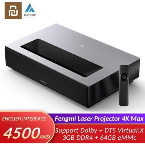 Youpin Fengmi Laser Projection Home Theater 4K Max ALPD 3.0 4500ANSI Lumens Projector TV Beamer Cinema Dolby DTS Virtual:X FAA