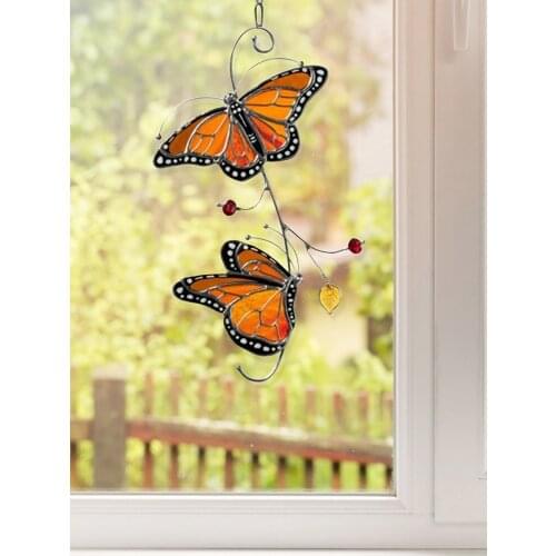3D Metal Monarch Butterfly Exquisite Home Window Yard Decoration Crafts Outdoor Garden Ornament