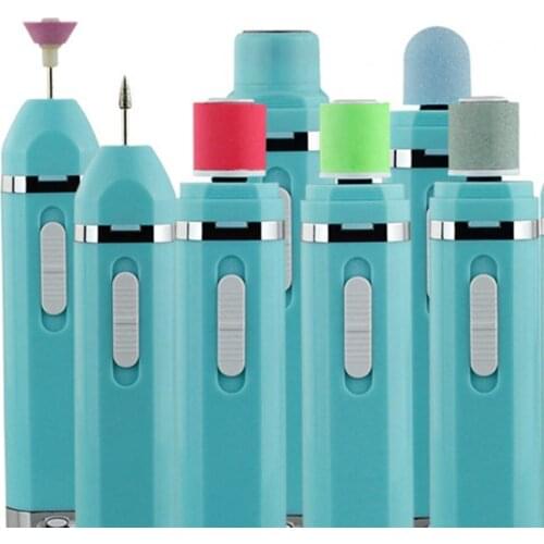 Mini Electric Nail Drill Various Heads Clipper Multifunctional Fast Rotating Speed Foot Manicure Grinder Peeling Machine