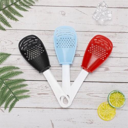 Multifunctional cooking spoon kitchen grinding spoon ginger garlic press silicone egg white separator filter colander