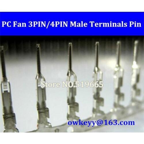 Wholesale 2540 3Pin 4Pin PC Fan Power Connector Male CrimpTerminal Pins for PC computer fan female Plastic shell
