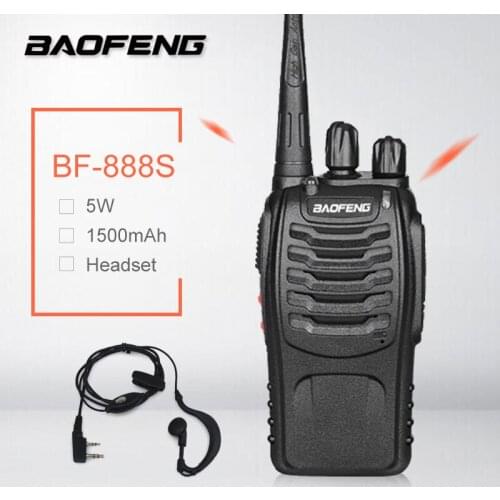 BAOFENG BF-888S Walkie Talkie Portable radio station BF888s 5W BF 888S Comunicador Transmitter Transceiver radio set рация