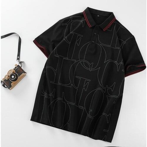 Kksky Polo Shirts for Men Summer Printed Casual Shirts Tops Mens Clothing Turn-down Collar Button Teeshirt Homme 2021 Summer 3XL
