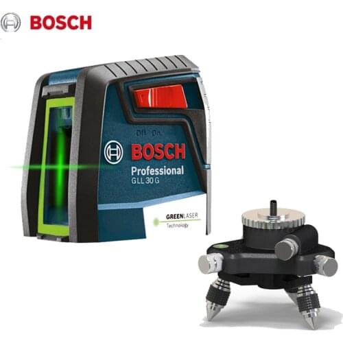 Bosch 2 Lines Laser Level Self Levelling Green Beam Laser Horizontal & Vertical Cross-Line with Magnetic Base