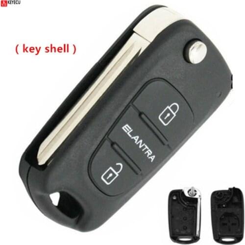 Keyecu New 3 Button Folding Remote Key Shell for Hyundai Elantra 2010 2011 2012 2013 2014 2015