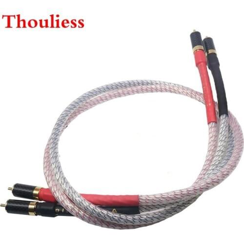 Thouliess Pair HiFi Nordost Valhalla RCA Audio Cable Carbon Fiber Interconnect RCA Cable for Amplifier CD DVD Player