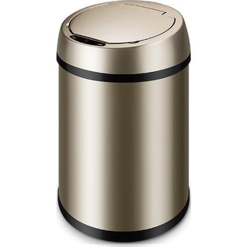 Intelligent Induction Trash Can 9L Fully Enclosed Waterproof Design Touch Screen Digital Display Home Bedroom Smart Trash Bucket