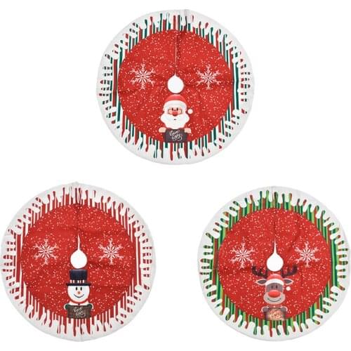 78cm Merry Christmas Tree Skirt Apron Floor Carpet Mat Christmas Tree Cover DIY Holiday Home Decoration Christmas Tree Skirt