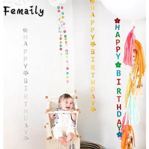 1pcs happy birthday balloon ribbon wedding birthday party decoration DIY accessories Valentines Day Decoracion baby shower