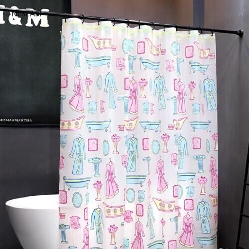 1pc Creative Cartoon Thicken PEVA Shower Curtain Bath Waterproof Mildew Proof Curtains Bathroom Accessories Shower Home Decor