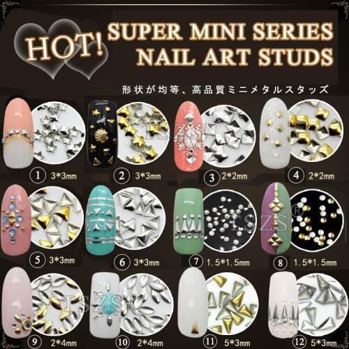 250pcs /lot triangle/ horse eye Metallic Rivets Nail Art Decoration Slice Metal Slices