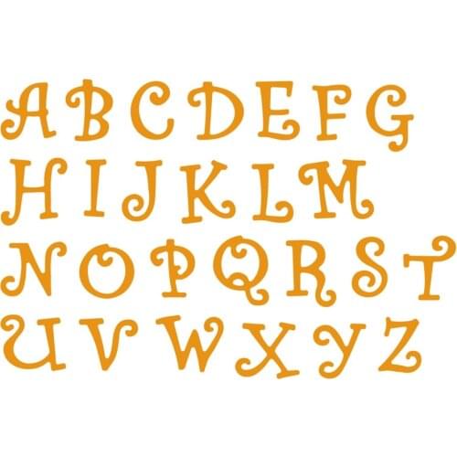 26 Styles Alphabet Letter Metal Die Cutting Dies for Sizzix Fustella Shot Cutting Machine DIY Scrapbooking Embossing Folder Suit