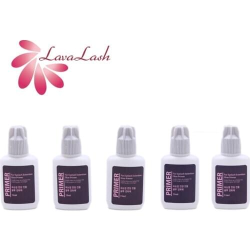 5 Bottles Primer 15ml Korea False Eyelash Extension Make Glue Stronger Beauty Shop Makeup Tools Wholesale Lasting Transparet