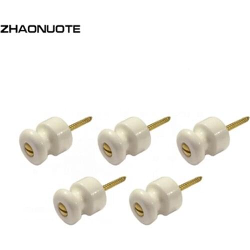 50pcs High Frequency Ceramic Insulator Wall Terminal Insulator Electrical Wire Connector Free Shipping