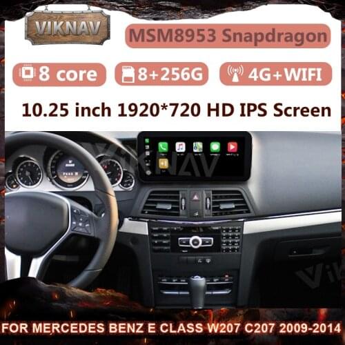 Android 11.0 256GB Car Radio for Mercedes Benz E Class W207 C207 2009-2014 Navigation HD Touch Screen Tape Recorder Head Unit