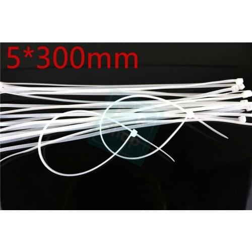 Free shipping 250Pcs/pack high quality 5*300mm width 3.6mm Black Color Factory Standard Self-locking Plastic Nylon Cable Ties