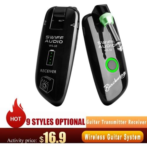 Wireless Guitar System Guitar Transmitter Receiver System Rechargeable Audio Transmitter Receiver for Electric Guitar Bass Hot