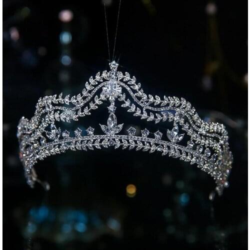 Baroque Noble Stunning Rhinestone Bridal Tiaras Crown Luxury Sparkling Crystal Pageant Diadema Collares Wedding Hair Accessories