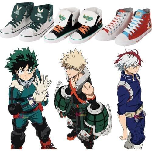 Anime My Hero Academia Cosplay Boots Bakugou Katsuki Todoroki Shoto Midoriya Izuku Casual Shoes