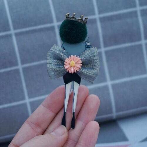 Handmade bow brooch cute model pins brooches Crown accessories badges