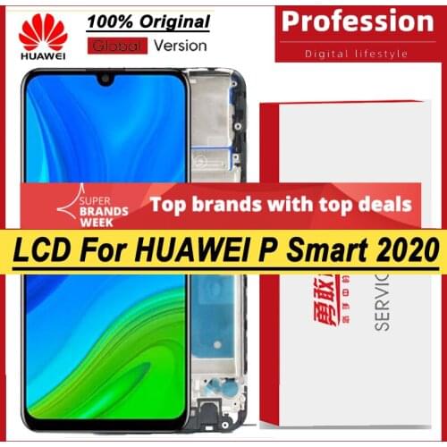 100% Original 6.21'' IPS Display with Frame for Huawei P Smart 2020 POT-LX1A POT-L21A LCD Touch Screen Digitizer Repair Parts