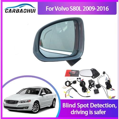 For Volvo S80L 2009-2016 BSA BSM BSD Blind Spot Monitoring System 24GHZ Millimeter Waves Radar Sensor Mirror LED Light Warning