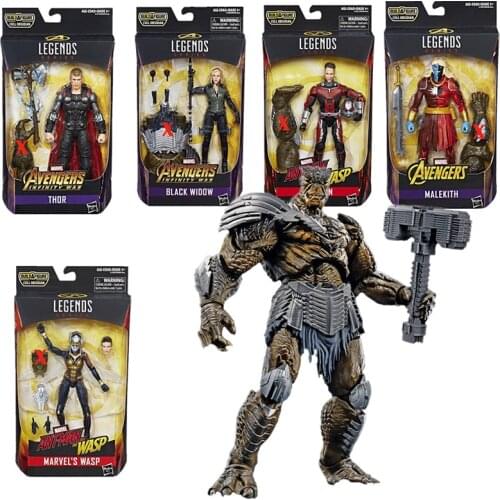 Hasbro Marvel Marvel Legends Anime Figures Thor Black Widow Ant-Man Wasp Black Dwarf Black Knight 6Inch Action Figure Model Toys