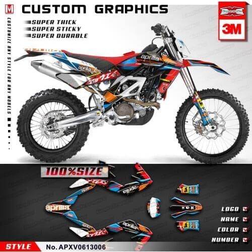 KUNGFU GRAPHICS Custom Stickers MX Vinyl Decals for Aprilia SXV RXV 450 550 2006 2007 2008 2009 2010 2011 2012 2013